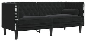 vidaXL Σετ Καναπέ 2 pcs Μαύρο Βελούδο