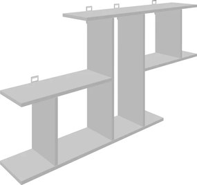 Ραφιέρα τοίχου Vertoura pakoworld σε λευκή απόχρωση 116x18.5x60cm