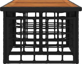 vidaXL Τραπέζι Κήπου Μαύρο και φυσικό 100 x 55 x 37 cm