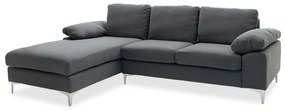 Γωνιακός καναπές Cohen με δεξιά γωνία ύφασμα ανθρακί 240x159x83εκ Υλικό: FABRIC 035-000030