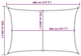 Πανί Σκίασης Κρεμ 2,5 x 4 μ. από HDPE 160 γρ./μ²  - Κρεμ