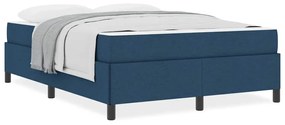 vidaXL Κρεβάτι με ελατήρια Μπλε και Μαύρο 140 x 190 cm