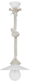 Φωτιστικό Οροφής Mac-150Κ -Μ- Rope 31-1079 White Heronia Σχοινί, Πλαστικό