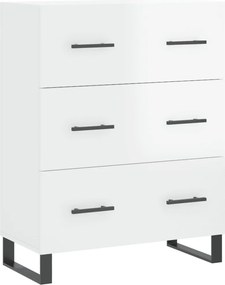 vidaXL Ντουλάπι Γυαλιστερό Λευκό 69,5x34x90 εκ. Επεξεργασμένο Ξύλο