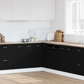 vidaXL Μαύρο Δρυς Γωνιακό Ντουλάπι Κάτω - 75.5 x 75.5 x 81.5 εκ, Φτιαγμένο από Επεξεργασμένο Ξύλο