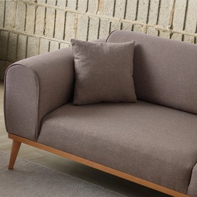 Stewehome Σετ Καναπέ 3+1 Τριθέσιος &amp;amp; Πολυθρόνα Καφέ 224x90x65 cm