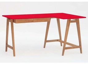 Γραφείο Luka Δεξιά Γωνία LUKAROFOAK12 135x50x75cm Oak-Red