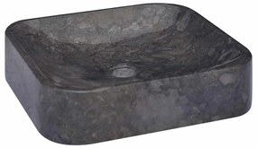 vidaXL Νιπτήρας Μαύρος 40 x 40 x 10 εκ. Μαρμάρινος