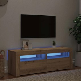 vidaXL Έπιπλο Τηλεόρασης με LED Αρτισιανή Δρυς 120x35x40 εκ Επεξ.Ξύλο