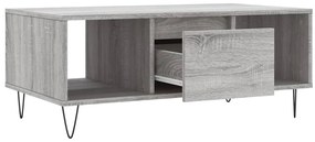 vidaXL Τραπεζάκι Σαλονιού Γκρι Sonoma 90x50x36,5εκ. Επεξεργασμένο Ξύλο