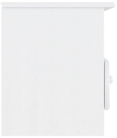 vidaXL Έπιπλο Τηλ. Συρτάρια ALTA Λευκό 100x35x41 εκ. Μασίφ Ξύλο Πεύκου