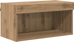 vidaXL Ντουλάπι TV 8 pcs Artisan Oak Γυαλί