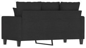 vidaXL Καναπές Διθέσιος Μαύρο 120 εκ. Υφασμάτινος
