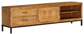 vidaXL Έπιπλο Τηλεόρασης 140 x 30 x 40 εκ. από Μασίφ Ξύλο Μάνγκο