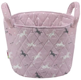 Καλάθι Καλλυντικών (Φ22x18) Minene Pink Unicorn