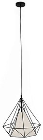 Φωτιστικό Οροφής Kairi 01618 1xΕ27 Με Πλέγμα Φ38x39cm Black-White GloboStar