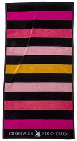 Πετσέτα Θαλάσσης 3768 Fuchsia-Yellow-Pink Greenwich Polo Club Beach 90x180cm 100% Βαμβάκι