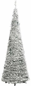 vidaXL Χριστουγεννιάτικο Δέντρο Τεχνητό Pop-up με Χιόνι 200 LED 210εκ.