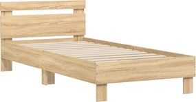vidaXL Σκελετός Κρεβατιού Sonoma Δρυς 80 x 200 cm Επεξεργασμένο Ξύλο