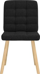 vidaXL Καρέκλες Τραπεζαρίας 6 τεμ. Μαύρες Υφασμάτινες