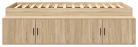 vidaXL Κρεβάτι Αποθήκης Σονόμα Οξιά 100x200 εκ.