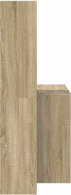 vidaXL Γραφείο Δρύς Sonoma 138,5 x 55 x 143 εκ Επεξεργασμένο ξύλο