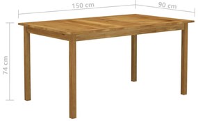 vidaXL Σετ Τραπεζαρίας Κήπου 5 Τεμαχίων Μαύρο