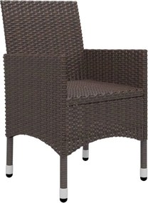 vidaXL Σετ Τραπεζαρίας Κήπου 5 Τεμαχίων Καφέ