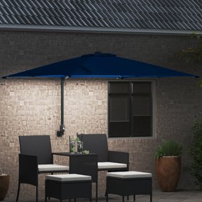 vidaXL Ομπρέλα Κήπου Αζούρ μπλε 248.5 x 247.5 x 160 εκ. ύφασμα