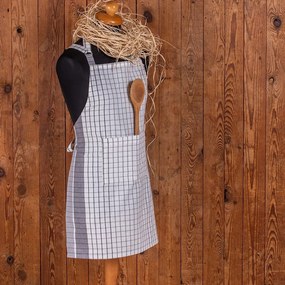 Ποδιά Κουζίνας Pepper Check Grey Melinen 60x75cm 100% Cotton