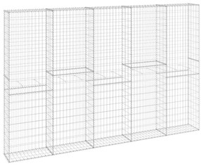 vidaXL Συρματοκιβώτιο Τοίχος 300x30x200 εκ. Γαλβαν.Χάλυβας + Καλύμματα