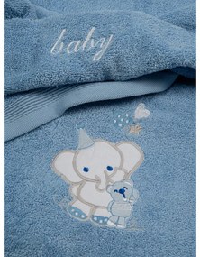 Σετ πετσέτες κεντητές Elephant 03 Blue/Blue