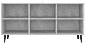 vidaXL Έπιπλο Τηλεόρασης Καπνιστή Γκρι Σκ. 103,5x30x50 εκ Μετ. Πόδια