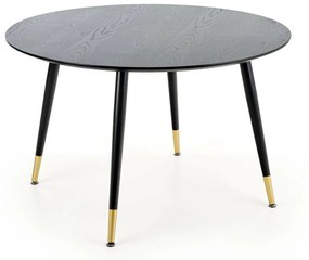 Τραπέζι Houston 756, Μαύρο, Χρυσό, 75cm, 30 kg, Ινοσανίδες μέσης πυκνότητας, Μέταλλο | Epipla1.gr