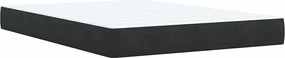 vidaXL Κρεβάτι Boxspring με Στρώμα Μαύρο 140x190 εκ. Βελούδινο