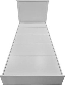 Κρεβάτι Athos pakoworld σε λευκή απόχρωση 90x190εκ