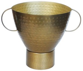 Διακοσμητικό Μπολ Με Χερούλια 00.07.72029 31x22,5x24,5cm Gold Metal