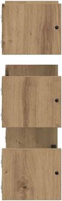 vidaXL Σετ ραφιών τοίχου 3 pcs Artisan Oak 40x16x14εκ.