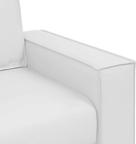 vidaXL Διθέσιος καναπές Λευκός 160 cm Τεχνητό Δέρμα