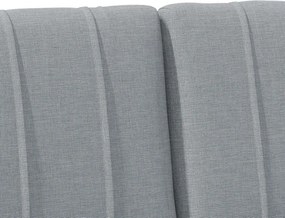 vidaXL Ταπετσαρισμένο κεφαλάρι Ανοιχτό γκρι 200 cm