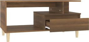 vidaXL Τραπεζάκι Σαλονιού Καφέ Δρυς 90x49x45 εκ. Επεξεργασμ. Ξύλο