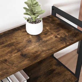 vidaXL Βιβλιοθήκη Καπνιστή δρυς 80 x 30 x 83 εκ Μοριοσανίδα