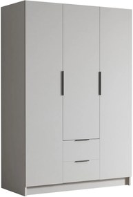 Ντουλάπα Calwi I τρίφυλλη-Λευκό - Μαύρο