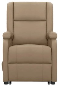 vidaXL Πολυθρόνα με Ανύψωση Καπουτσίνο Συνθ. Δέρμα
