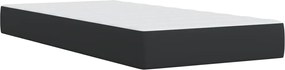 vidaXL Κρεβάτι Boxspring με Στρώμα Μαύρο 80 x 200 εκ. Συνθετικό Δέρμα