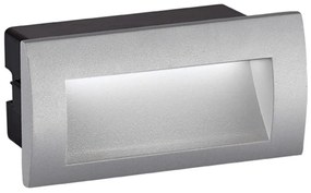 Φωτιστικό Τοίχου - Απλίκα Χωνευτή Riva 4124900 Led 14x7cm Grey Viokef