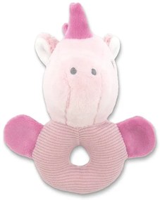 Λούτρινη Κουδουνίστρα Unicorn Pink Natural 10191330007 Lorelli
