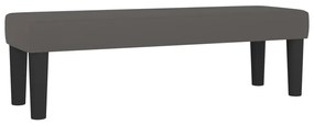 vidaXL Κρεβάτι Boxspring με Στρώμα Γκρι 180x200 εκ. Συνθετικό Δέρμα