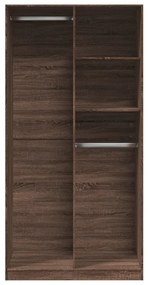 vidaXL Ντουλάπα Καφέ Δρυς 100x50x200 εκ. από Επεξεργασμένο Ξύλο