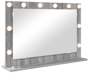 vidaXL Καθρέφτης Vanity  Γκρι Σονόμα Επεξεργασμένο ξύλο 80 x 55 x 18 εκ